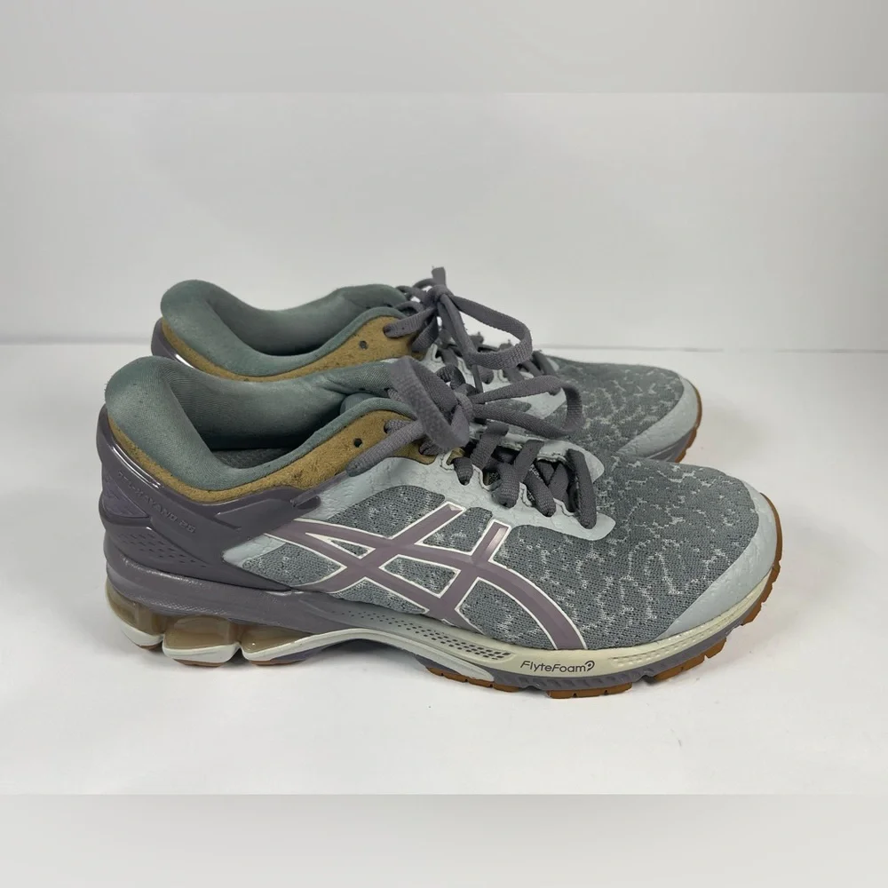 ASICS Women's Gel-Kayano 26 Running Shoes US 8.5 Glacier Grey/Lavender Grey - Picture 4 of 10